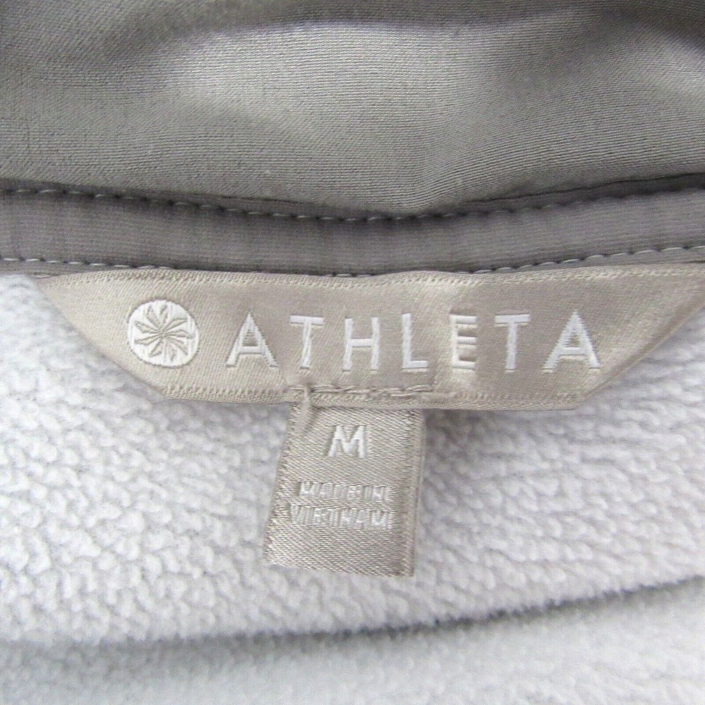 Athleta Women's‎ Jacket Medium Victory Primaloft Full Zip Hoodie Gray - Picture 14 of 16